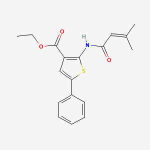 Ethyl 2-(3-methylbut-2-enoylamino)-5-phenylthiophene-3-carboxylate