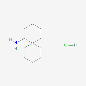 molecular formula C11H22ClN B2980419 Spiro[5.5]undecan-5-amine;hydrochloride CAS No. 2126-96-7