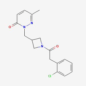 2-[[1-[2-(2-Chlorophenyl)acetyl]azetidin-3-yl]methyl]-6-methylpyridazin-3-one