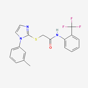 2-((1-(m-tolyl)-1H-imidazol-2-yl)thio)-N-(2-(trifluoromethyl)phenyl)acetamide