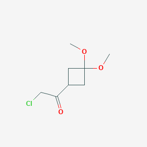 molecular formula C8H13ClO3 B2980439 2-Chloro-1-(3,3-dimethoxycyclobutyl)ethanone CAS No. 2567504-84-9