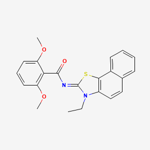 molecular formula C22H20N2O3S B2980454 N-(3-乙基苯并[g][1,3]苯并噻唑-2-亚基)-2,6-二甲氧基苯甲酰胺 CAS No. 865545-46-6