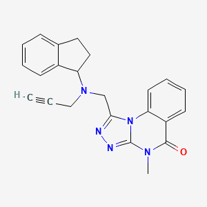 1-{[(2,3-dihydro-1H-inden-1-yl)(prop-2-yn-1-yl)amino]methyl}-4-methyl-4H,5H-[1,2,4]triazolo[4,3-a]quinazolin-5-one