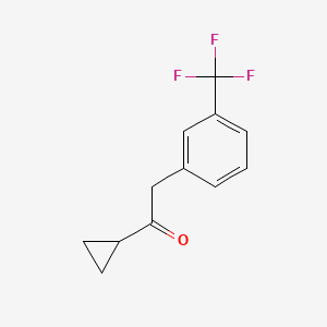 molecular formula C12H11F3O B2980459 1-Cyclopropyl-2-(3-(trifluoromethyl)phenyl)ethan-1-one CAS No. 945226-93-7