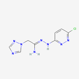 N'-(6-chloro-3-pyridazinyl)-2-(1H-1,2,4-triazol-1-yl)ethanimidohydrazide