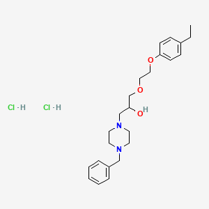 molecular formula C24H36Cl2N2O3 B2980463 1-(4-Benzylpiperazin-1-yl)-3-(2-(4-ethylphenoxy)ethoxy)propan-2-ol dihydrochloride CAS No. 1216648-34-8