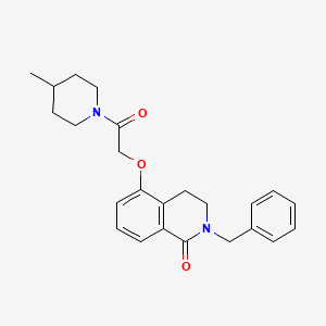 2-Benzyl-5-[2-(4-methylpiperidin-1-yl)-2-oxoethoxy]-3,4-dihydroisoquinolin-1-one