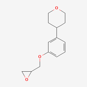 4-[3-(Oxiran-2-ylmethoxy)phenyl]oxane
