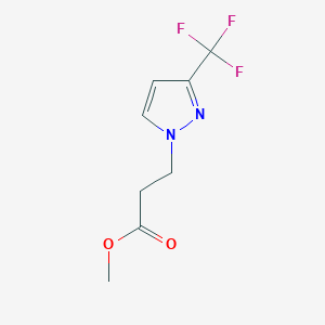 molecular formula C8H9F3N2O2 B2980485 Methyl 3-[3-(trifluoromethyl)pyrazolyl]propanoate CAS No. 1006333-68-1