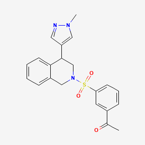 1-(3-((4-(1-methyl-1H-pyrazol-4-yl)-3,4-dihydroisoquinolin-2(1H)-yl)sulfonyl)phenyl)ethanone
