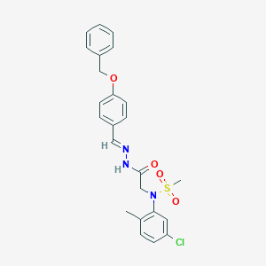 molecular formula C24H24ClN3O4S B298050 N-(2-{2-[4-(benzyloxy)benzylidene]hydrazino}-2-oxoethyl)-N-(5-chloro-2-methylphenyl)methanesulfonamide 