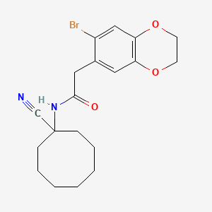 molecular formula C19H23BrN2O3 B2980506 2-(7-bromo-2,3-dihydro-1,4-benzodioxin-6-yl)-N-(1-cyanocyclooctyl)acetamide CAS No. 1394663-05-8