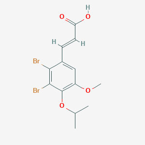 molecular formula C13H14Br2O4 B2980509 (2E)-3-(2,3-Dibromo-4-isopropoxy-5-methoxyphenyl)acrylic acid CAS No. 937599-25-2