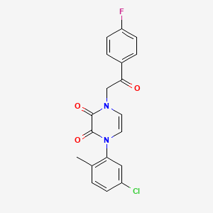 1-(5-Chloro-2-methylphenyl)-4-[2-(4-fluorophenyl)-2-oxoethyl]pyrazine-2,3-dione