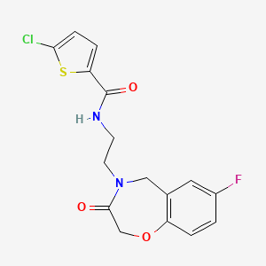 5-chloro-N-(2-(7-fluoro-3-oxo-2,3-dihydrobenzo[f][1,4]oxazepin-4(5H)-yl)ethyl)thiophene-2-carboxamide
