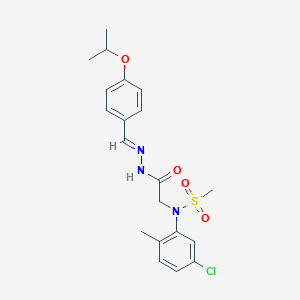 molecular formula C20H24ClN3O4S B298054 N-(5-chloro-2-methylphenyl)-N-{2-[2-(4-isopropoxybenzylidene)hydrazino]-2-oxoethyl}methanesulfonamide 