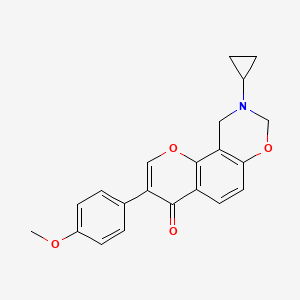 9-cyclopropyl-3-(4-methoxyphenyl)-9,10-dihydrochromeno[8,7-e][1,3]oxazin-4(8H)-one