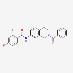 molecular formula C23H18F2N2O2 B2980559 N-(2-苯甲酰-1,2,3,4-四氢异喹啉-7-基)-2,4-二氟苯甲酰胺 CAS No. 955718-13-5