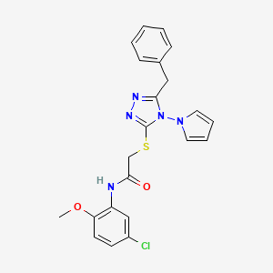 2-{[5-benzyl-4-(1H-pyrrol-1-yl)-4H-1,2,4-triazol-3-yl]sulfanyl}-N-(5-chloro-2-methoxyphenyl)acetamide