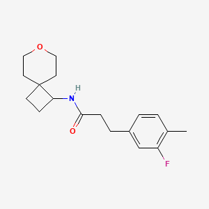 molecular formula C18H24FNO2 B2980569 3-(3-fluoro-4-methylphenyl)-N-(7-oxaspiro[3.5]nonan-1-yl)propanamide CAS No. 2320147-11-1