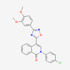 2-(4-chlorophenyl)-4-[3-(3,4-dimethoxyphenyl)-1,2,4-oxadiazol-5-yl]isoquinolin-1(2H)-one