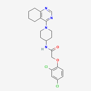 molecular formula C21H24Cl2N4O2 B2980575 2-(2,4-二氯苯氧基)-N-(1-(5,6,7,8-四氢喹唑啉-4-基)哌啶-4-基)乙酰胺 CAS No. 1902988-96-8