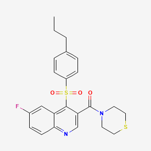 6-Fluoro-4-[(4-propylphenyl)sulfonyl]-3-(thiomorpholin-4-ylcarbonyl)quinoline