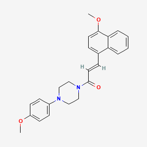 1-(3-(4-Methoxy-1-naphthyl)acryloyl)-4-(4-methoxyphenyl)piperazine
