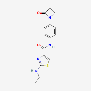 2-(Ethylamino)-N-[4-(2-oxoazetidin-1-yl)phenyl]-1,3-thiazole-4-carboxamide