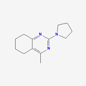 molecular formula C13H19N3 B2980590 4-Methyl-2-(1-pyrrolidinyl)-5,6,7,8-tetrahydroquinazoline CAS No. 478067-72-0