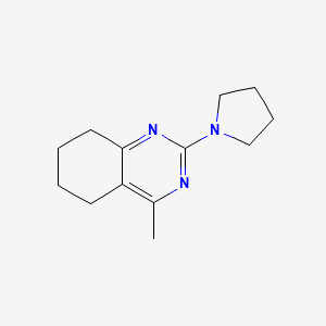 molecular formula C13H19N3 B2980590 4-甲基-2-(1-吡咯烷基)-5,6,7,8-四氢喹唑啉 CAS No. 478067-72-0