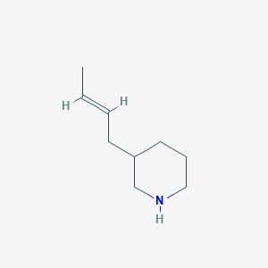 molecular formula C9H17N B2980592 3-(丁-2-烯-1-基)哌啶 CAS No. 1567531-09-2