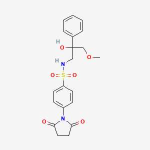 molecular formula C20H22N2O6S B2980602 4-(2,5-二氧代吡咯烷-1-基)-N-(2-羟基-3-甲氧基-2-苯基丙基)苯磺酰胺 CAS No. 2034402-39-4