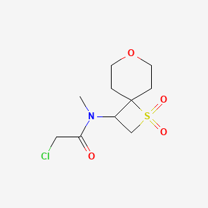 2-Chloro-N-(1,1-dioxo-7-oxa-1lambda6-thiaspiro[3.5]nonan-3-yl)-N-methylacetamide