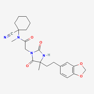 2-{4-[2-(2H-1,3-benzodioxol-5-yl)ethyl]-4-methyl-2,5-dioxoimidazolidin-1-yl}-N-(1-cyanocyclohexyl)-N-methylacetamide