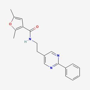 2,5-dimethyl-N-(2-(2-phenylpyrimidin-5-yl)ethyl)furan-3-carboxamide