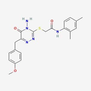 2-((4-amino-6-(4-methoxybenzyl)-5-oxo-4,5-dihydro-1,2,4-triazin-3-yl)thio)-N-(2,4-dimethylphenyl)acetamide