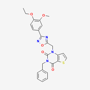 3-Benzyl-1-[[3-(4-ethoxy-3-methoxyphenyl)-1,2,4-oxadiazol-5-yl]methyl]thieno[3,2-d]pyrimidine-2,4-dione