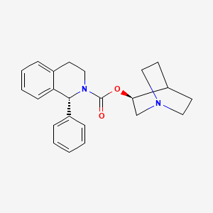 molecular formula C23H26N2O2 B2980640 [(3S)-1-氮杂双环[2.2.2]辛烷-3-基] (1R)-1-苯基-3,4-二氢-1H-异喹啉-2-羧酸酯 CAS No. 774517-20-3