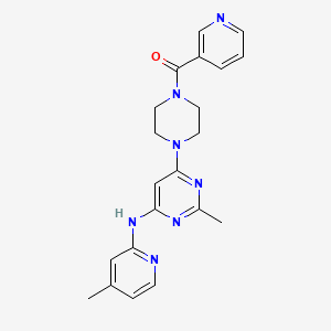 (4-(2-Methyl-6-((4-methylpyridin-2-yl)amino)pyrimidin-4-yl)piperazin-1-yl)(pyridin-3-yl)methanone
