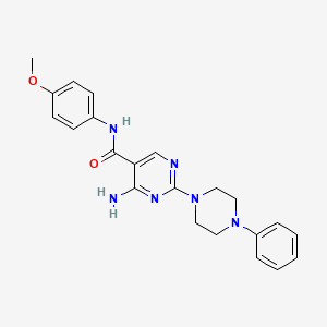 4-amino-N-(4-methoxyphenyl)-2-(4-phenylpiperazin-1-yl)pyrimidine-5-carboxamide
