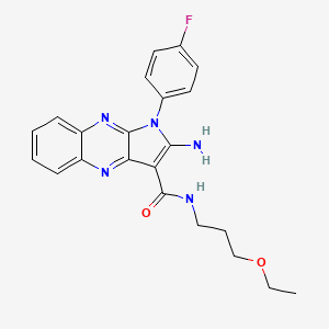 2-amino-N-(3-ethoxypropyl)-1-(4-fluorophenyl)-1H-pyrrolo[2,3-b]quinoxaline-3-carboxamide