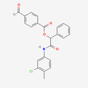 [2-(3-Chloro-4-methylanilino)-2-oxo-1-phenylethyl] 4-formylbenzoate