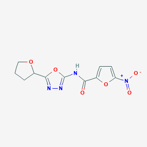 5-nitro-N-(5-(tetrahydrofuran-2-yl)-1,3,4-oxadiazol-2-yl)furan-2-carboxamide