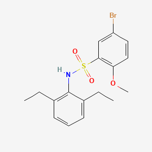 molecular formula C17H20BrNO3S B2980657 5-Bromo-N-(2,6-diethylphenyl)-2-methoxybenzenesulfonamide CAS No. 1647777-30-7