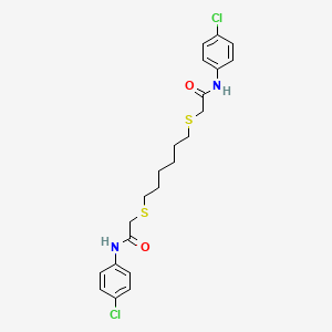 2-[(6-{[2-(4-chloroanilino)-2-oxoethyl]sulfanyl}hexyl)sulfanyl]-N-(4-chlorophenyl)acetamide
