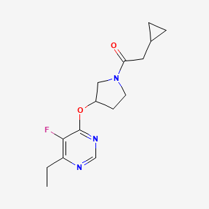 2-Cyclopropyl-1-(3-((6-ethyl-5-fluoropyrimidin-4-yl)oxy)pyrrolidin-1-yl)ethanone