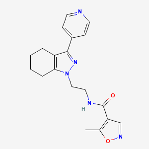 molecular formula C19H21N5O2 B2980678 5-methyl-N-(2-(3-(pyridin-4-yl)-4,5,6,7-tetrahydro-1H-indazol-1-yl)ethyl)isoxazole-4-carboxamide CAS No. 1797670-80-4