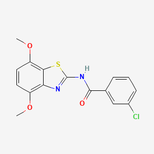 3-chloro-N-(4,7-dimethoxy-1,3-benzothiazol-2-yl)benzamide
