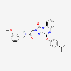 2-(4-(4-isopropylphenoxy)-1-oxo-[1,2,4]triazolo[4,3-a]quinoxalin-2(1H)-yl)-N-(3-methoxybenzyl)acetamide